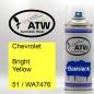 Preview: Chevrolet, Bright Yellow, 51 / WA7476: 400ml Sprühdose, von ATW Autoteile West.